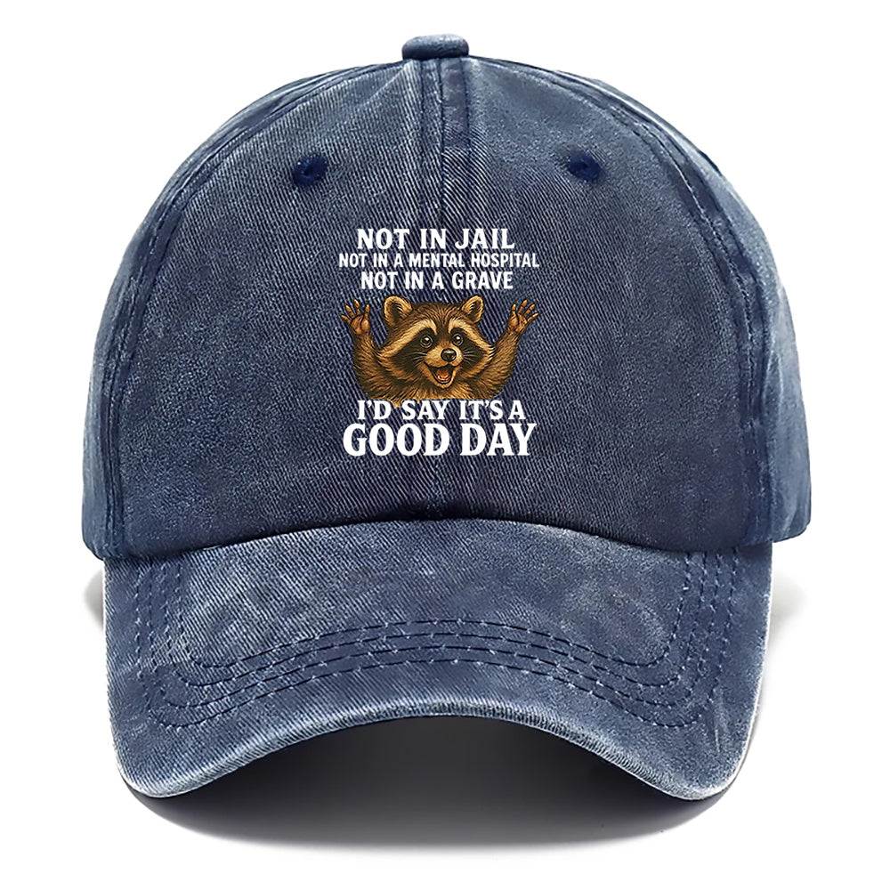 Animal-themed Hat | 1, Women's Hat, Men's Outdoor Hat, "It's a Good Day" Hat, Dad Hat, Breathable Baseball Cap, Adjustable Style Hat, Suitable for All Occasions, Curved Brim Design, Outdoor Style Hat, All-season Style