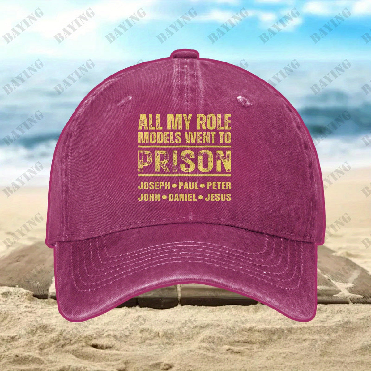 Men' All My Idols Have Gone to Prison Baseball Cap - Retro Prison-Themed Dad Hat with Iconic Print, Knitted Machine-Washable Cap Suitable for Casual Wear & Themed Events, Novelty Gift for Fans of Prison Culture