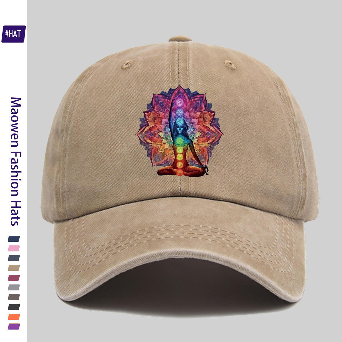 1pc Washable Baseball Cap, with a for Lotus Yoga Angel Meditation Pattern Printed Design, New Autumn and Winter Vintage Baseball Cap, Unisex, Adjustable, Lightweight Outdoor Cap, Suitable for All Seasons, Ideal for Travel and Leisure, Suitable for Sp
