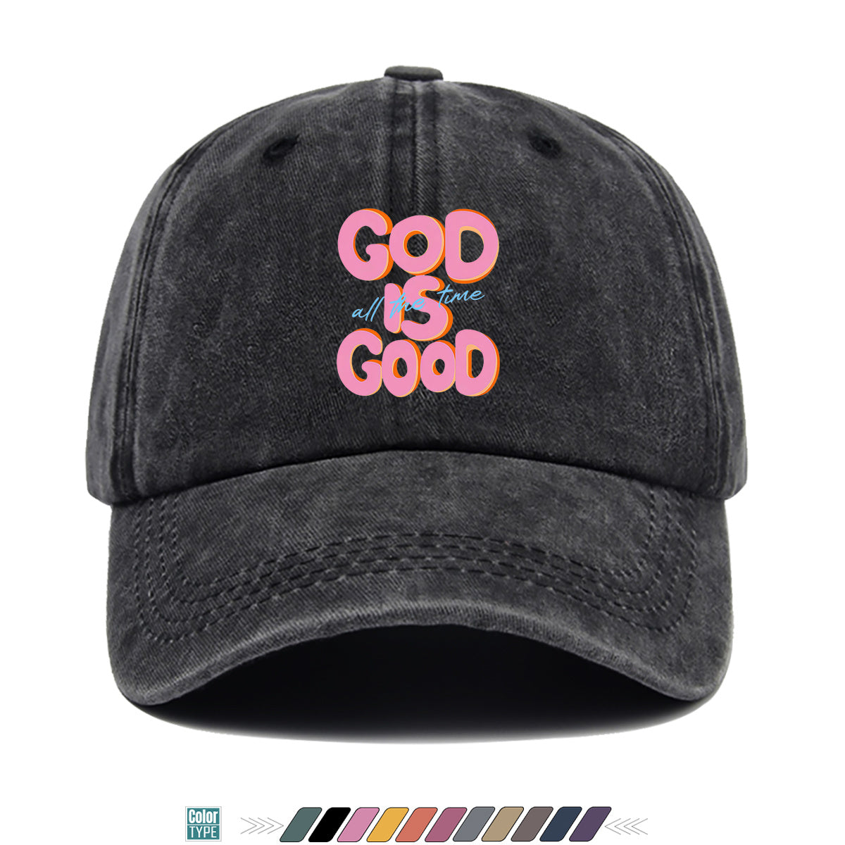 1pc "GOOD IS GOOD" English Phrase Art Print Baseball Cap, Trendy Fashion Letter Design Duckbill Hat, Unisex Adjustable Sun Hat, Street Casual Versatile Sun Cap, Suitable for Daily Outings, Travel Vacation, Outdoor Sports, Friends Gathering