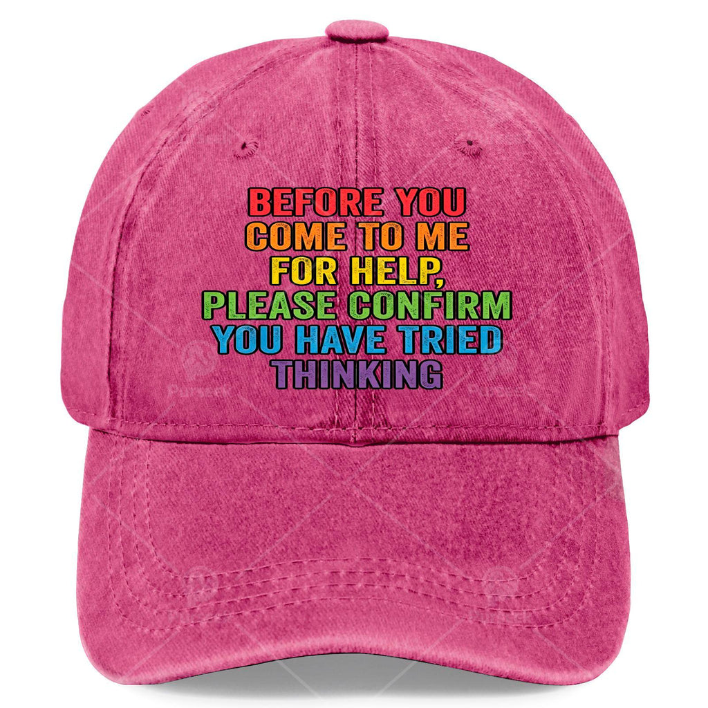 Funny Sarcastic Office Quote Graphic Baseball Cap, Unisex, Low Profile, Vintage Washed Style