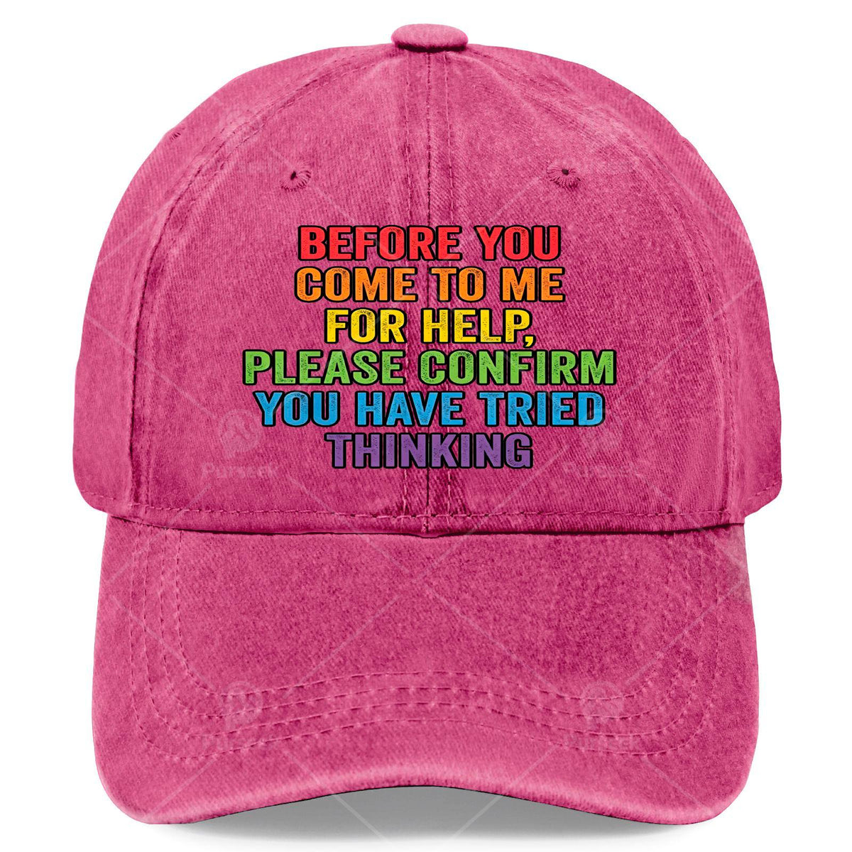 Funny Sarcastic Office Quote Graphic Baseball Cap, Unisex, Low Profile, Vintage Washed Style