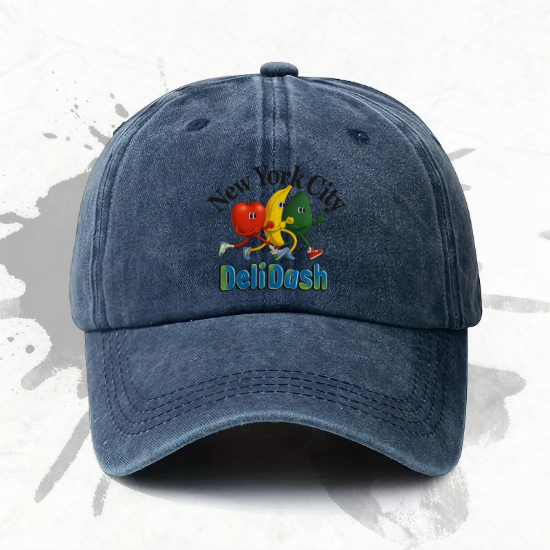 1pc, Adjustable Baseball Cap with 'Fruit Running' Design, Lightweight Printed Craft Women'S Hat, 'Fruit Sports' Men'S Trendy Cap, Ideal Gift for Weddings, Parties, Birthdays