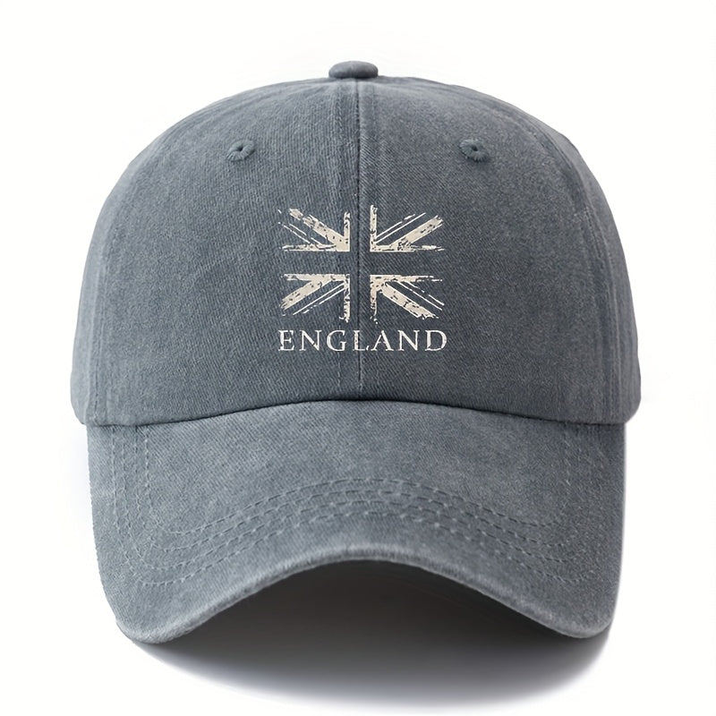 A Versatile British Flag Baseball Cap for Both Men And Women, a Classic Vintage Washed Outdoor Lightweight Curved Brim Hat, a Trucker Hat, Suitable for Outdoor Vacations, Camping, And Other Leisure Occasions