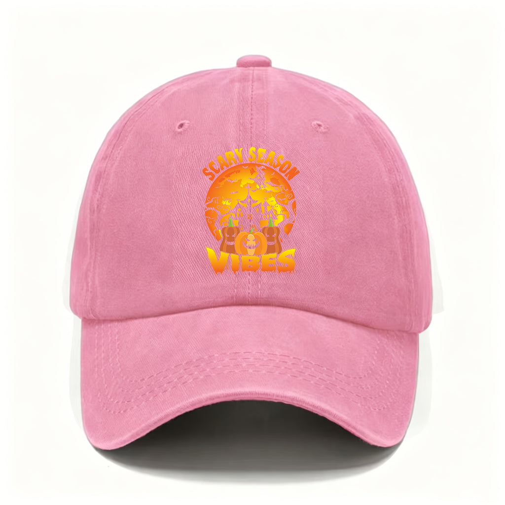 Halloween Pumpkin Washable Cap, Unisex Vintage Adjustable Fashion Baseball Cap, Cool Street Casual Hat
