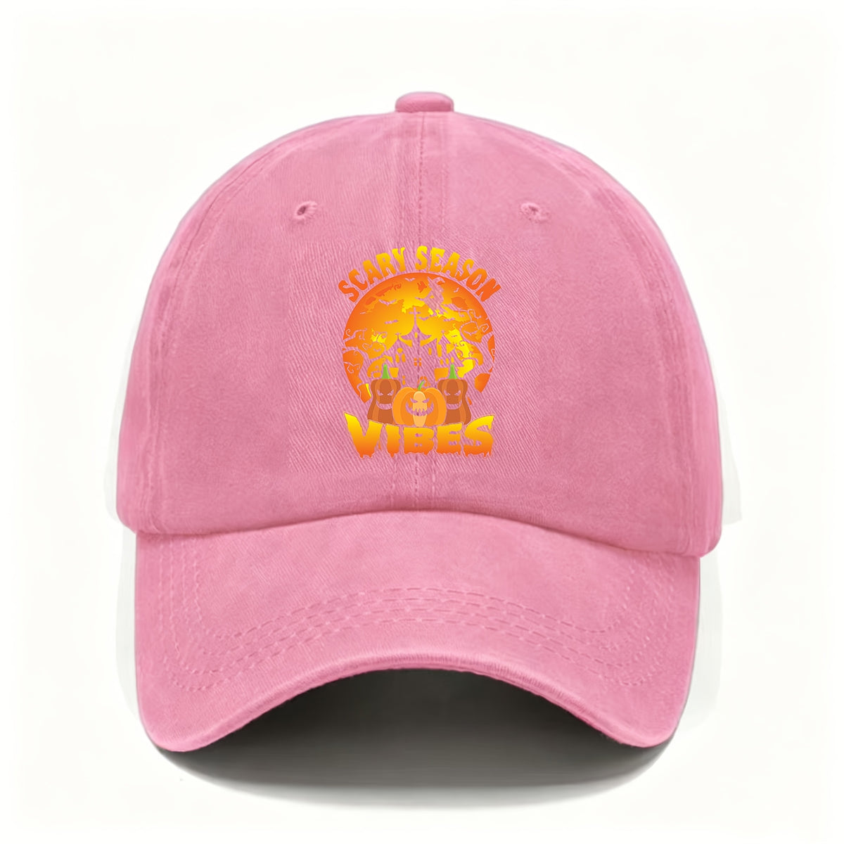 Halloween Pumpkin Washable Cap, Unisex Vintage Adjustable Fashion Baseball Cap, Cool Street Casual Hat