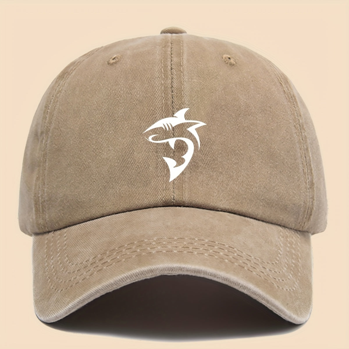 1 Unisex Ocean Theme Baseball Cap with White Shark Graphic Print - Breathable Adjustable Dad Hat for Skateboarding, Hiking, Fishing | Fashion Couple Outdoor Additions, Perfect Gift for Birthdays, Christmas, Halloween, Thanksgiving (Black)