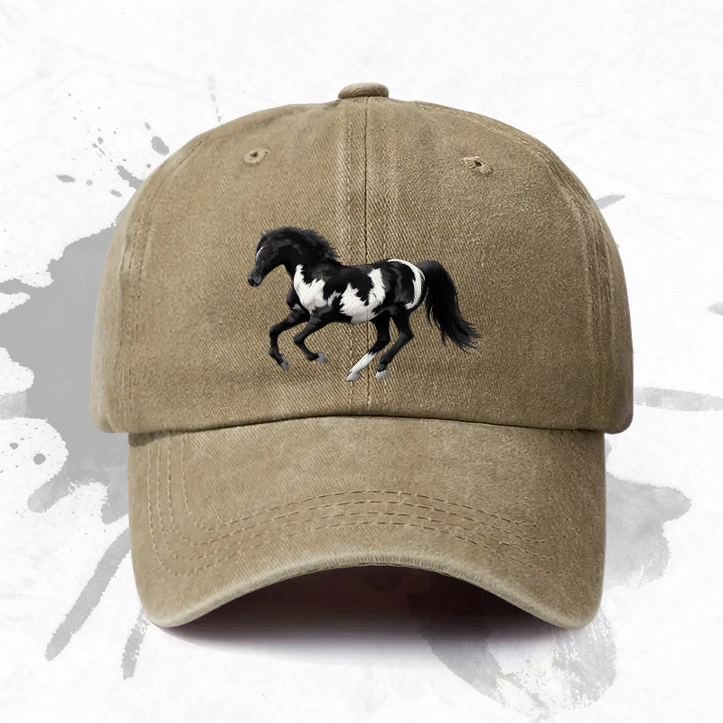 1P 1pc, Adjustable Baseball Cap with Horse Head Print, Lightweight Printed Women's Hat, an Ideal Gift for Weddings, Parties, and Birthdays, a Trendy Men's Cap