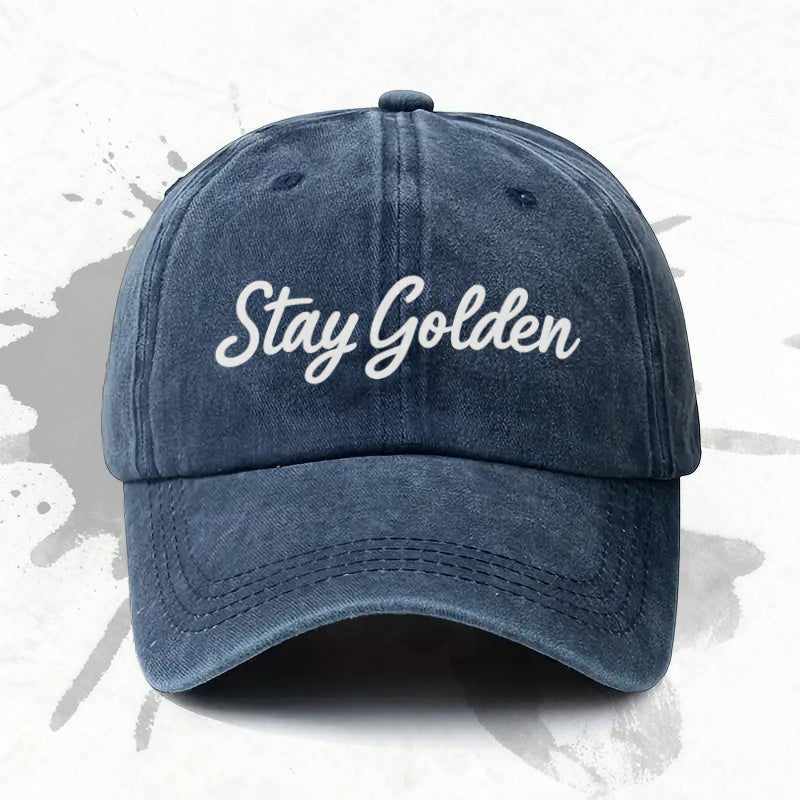 1P 1pc, "Stay Golden" Adjustable Baseball Cap, Lightweight Printed Women's Hat, "Printed Trend" Men's Fashion Cap, an Ideal Gift for Weddings, Parties, and Birthdays.