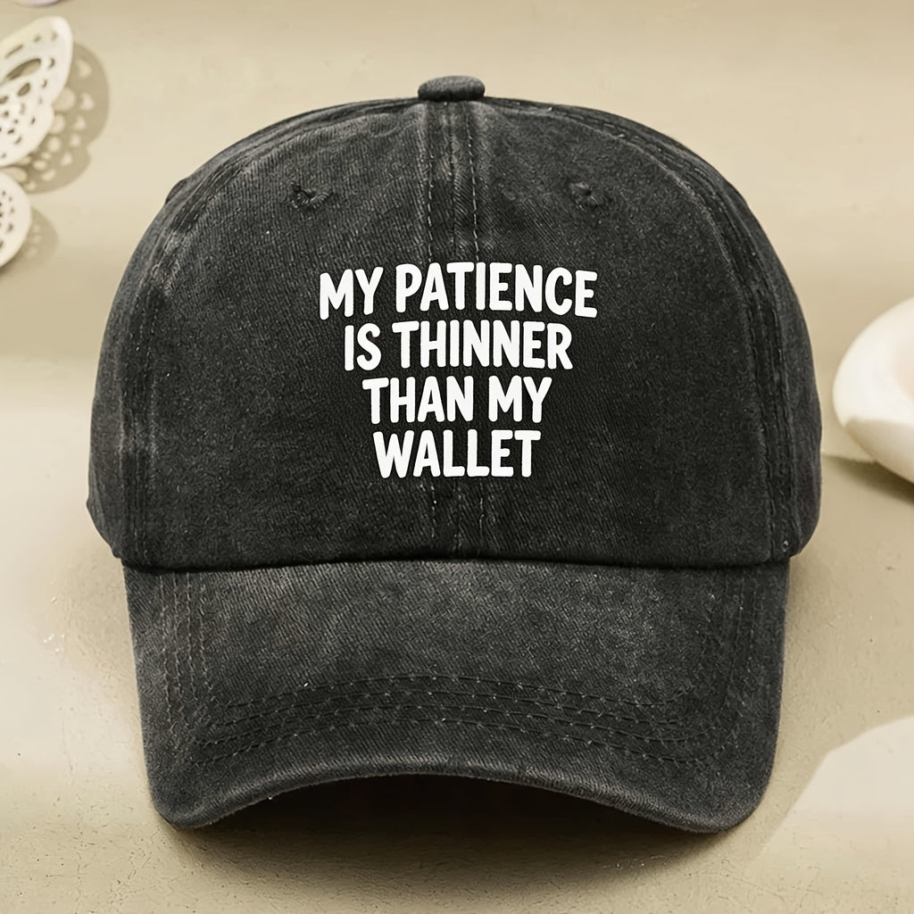Funny Quote Vintage Black Baseball Cap for Men & Women - Adjustable Retro Hat with Humorous Phrases, Machine Washable Suitable for Casual Streetwear, Gifts, Casual Attire - Novelty Cap for Parties & Outfits