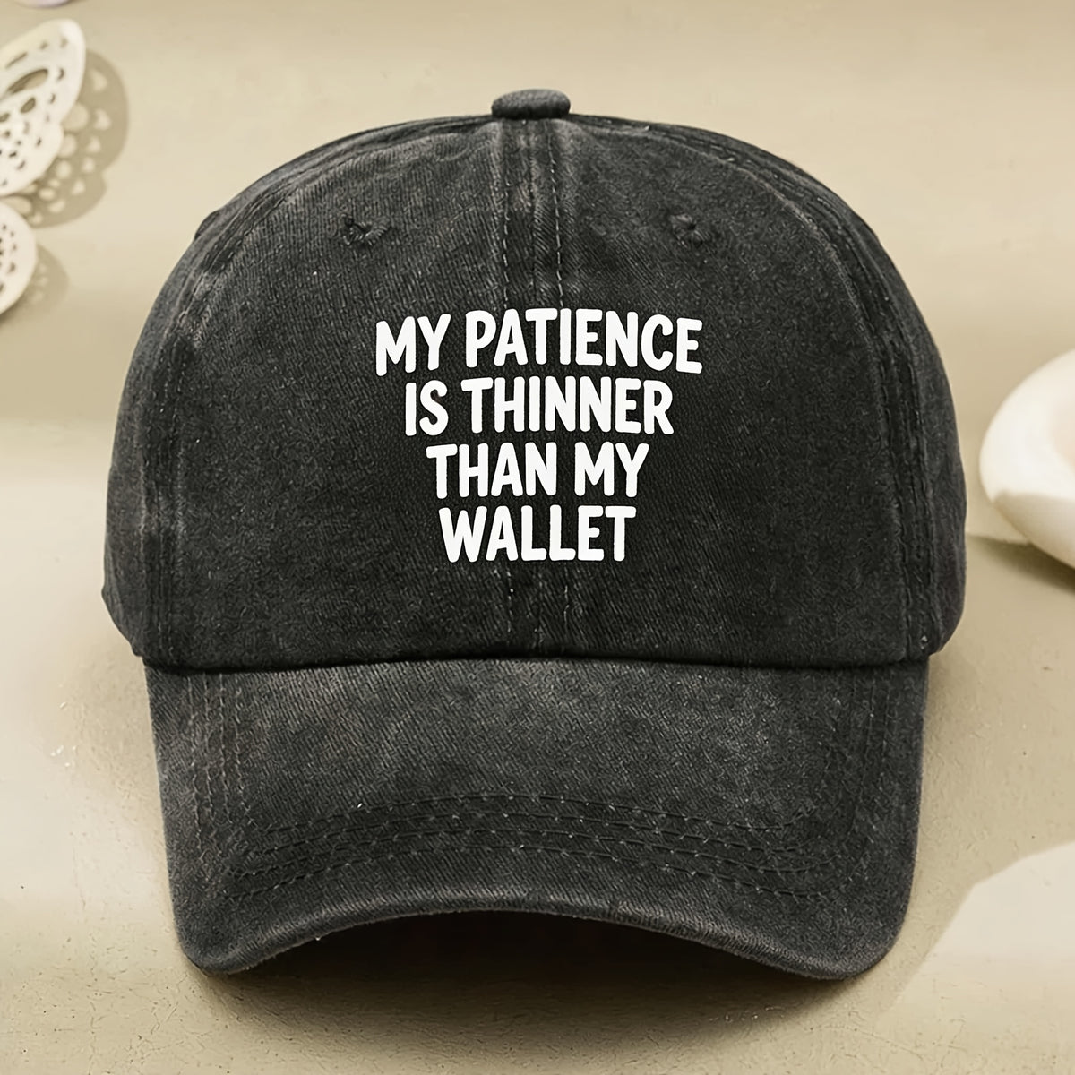 Funny Quote Vintage Black Baseball Cap for Men & Women - Adjustable Retro Hat with Humorous Phrases, Machine Washable Suitable for Casual Streetwear, Gifts, Casual Attire - Novelty Cap for Parties & Outfits