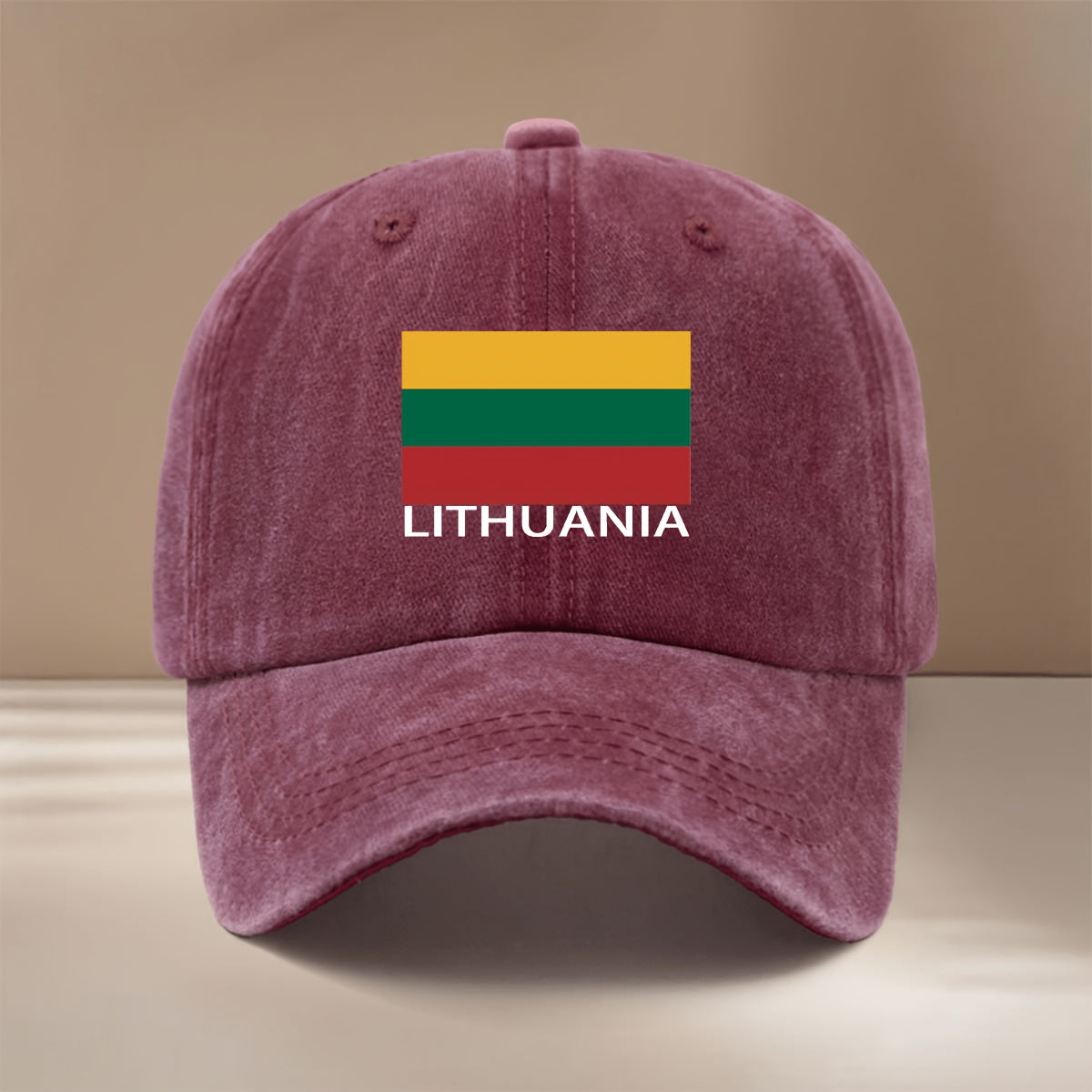 LITHUANIA Letter Flag Printed Pattern Baseball Cap Easy Comfortable Hip-Hop Hat All-Season Versatile Textured Brim Cap Lightweight Individual Duckbill Cap Unisex 6-Panel Cap Sports Event Support Matching Casual Hat Adjustable Size Style Trendy Fashi