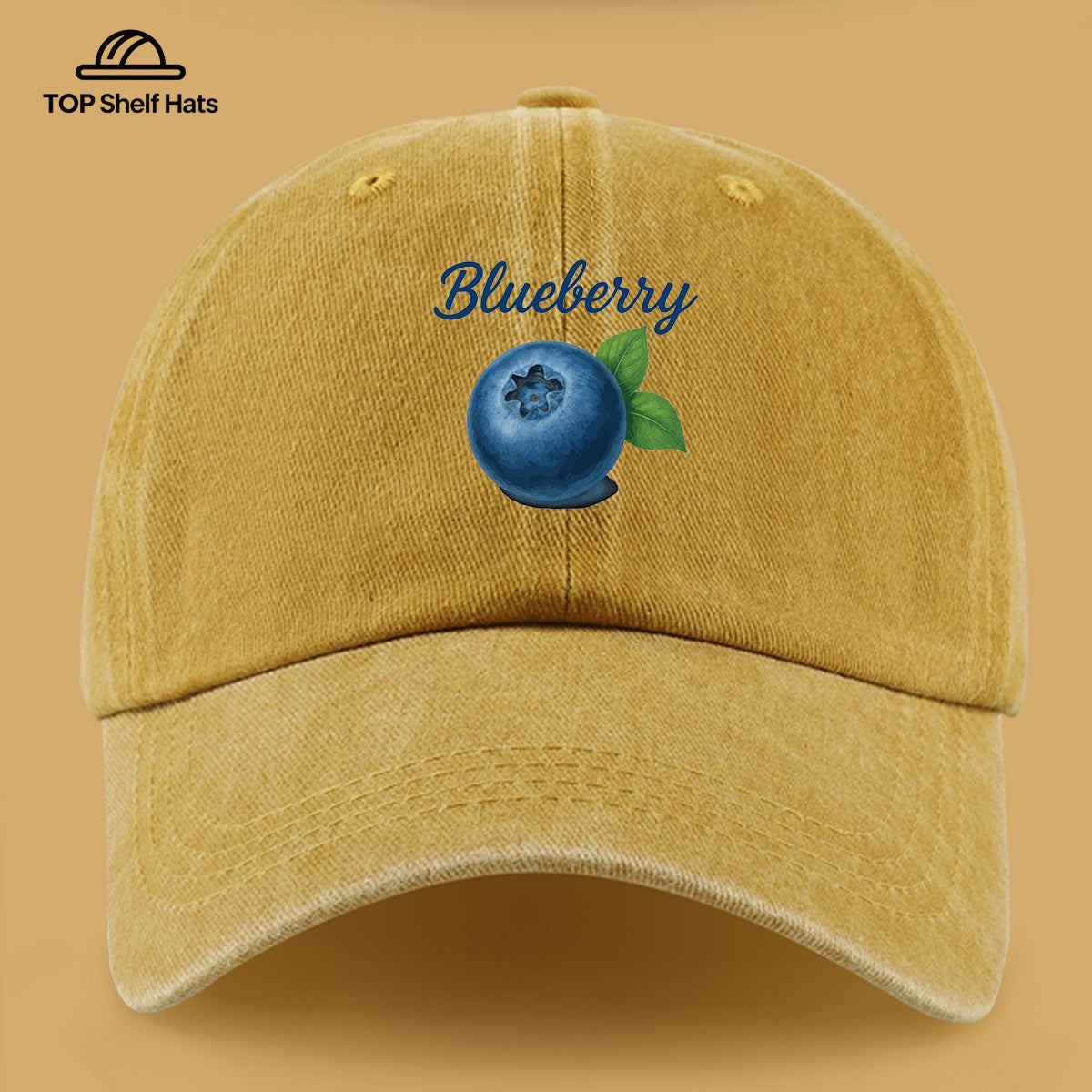 1pc Blueberry-Themed Realistic Fruit Print Baseball Cap, Comfortable And Breathable Sun Hat, Fashionable Easy And Aesthetic Unisex Baseball Cap, Adjustable Size, Trucker Cap, Beach Vacation Hat, Suitable for Outdoor Picnics, Camping, Shopping