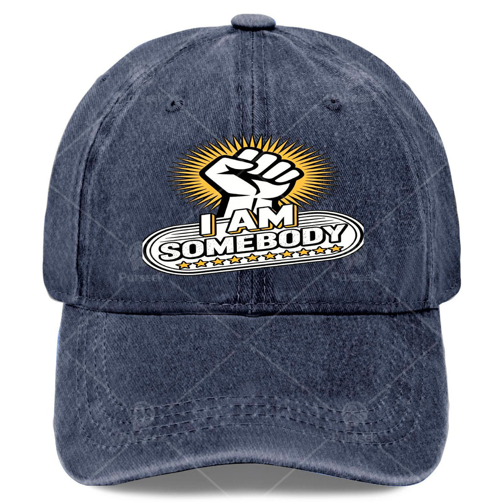 Unisex Cool Washed Baseball with The Positive Affirmation 'I Am Somebody'