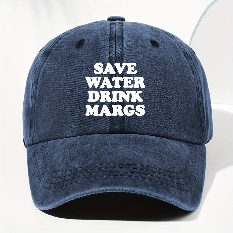 Men' & Women' Vintage Washed Baseball Cap with Slogan Lettering - Adjustable Trucker Hat Suitable for All Seasons, Outdoor, Casual Wear, Retro Washed Style, Unisex for Daily Use,, and Driving Cap