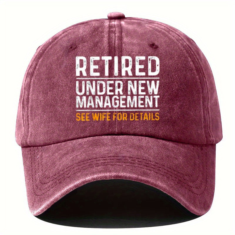 Vintage Washed Printed Baseball Cap, with Synthetic Gemstone Details, Unisex, Adjustable Size