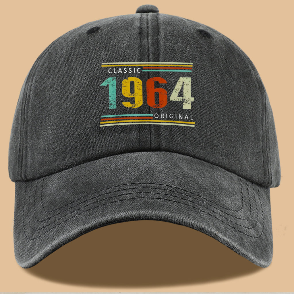 1pc 1964 Original Vintage Print Baseball Cap Suitable for Men & Women, Adjustable Duckbill Hat with Retro, Unisex Outdoor Sun Hat for Sports, Travel, Parties, Camping - Nostalgic, Holidays, Streetwear Fashion