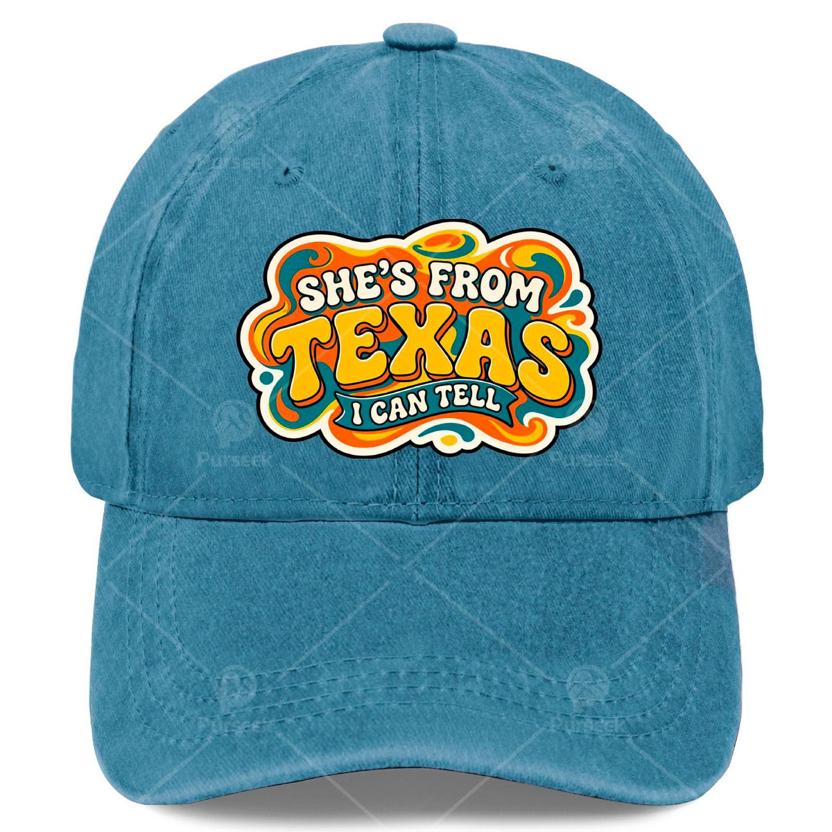 Vintage Texas Cowgirl Baseball Cap - Lightweight Retro Hat with Iconic Texas Print, Round Top Design & Closure, Suitable for Games, 4th of, Christmas Gifts, Machine Washable for Pride, Themed Outfits