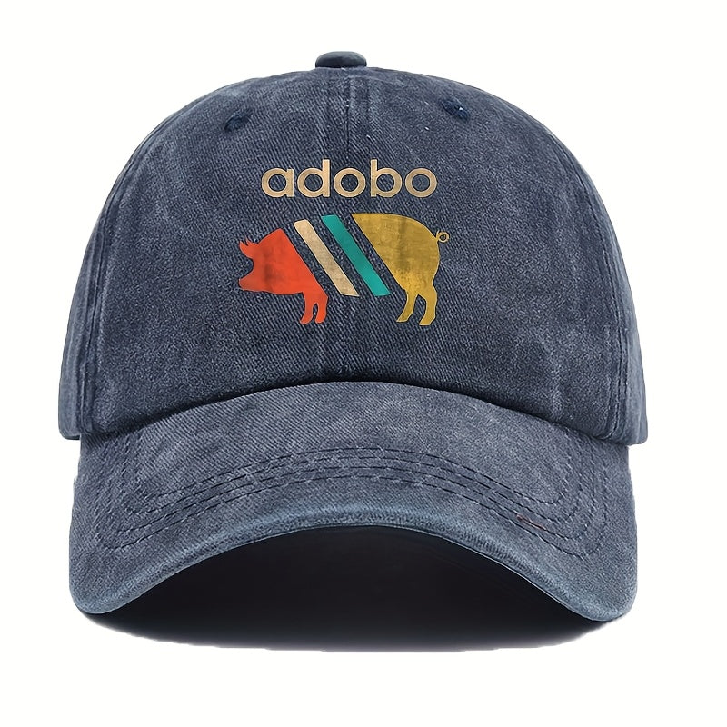 Filipino Pork Adobo Men'S Baseball Cap - Retro Fun Filipino Style, Lightweight Soft Breathable Fabric, Adjustable Outdoor Casual Sports Hat, Unisex