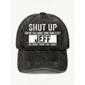 Funny Quote Hat Shut Up Jeff Text Design Vintage Style Unisex Street Casual Cap for Anniversary Gift