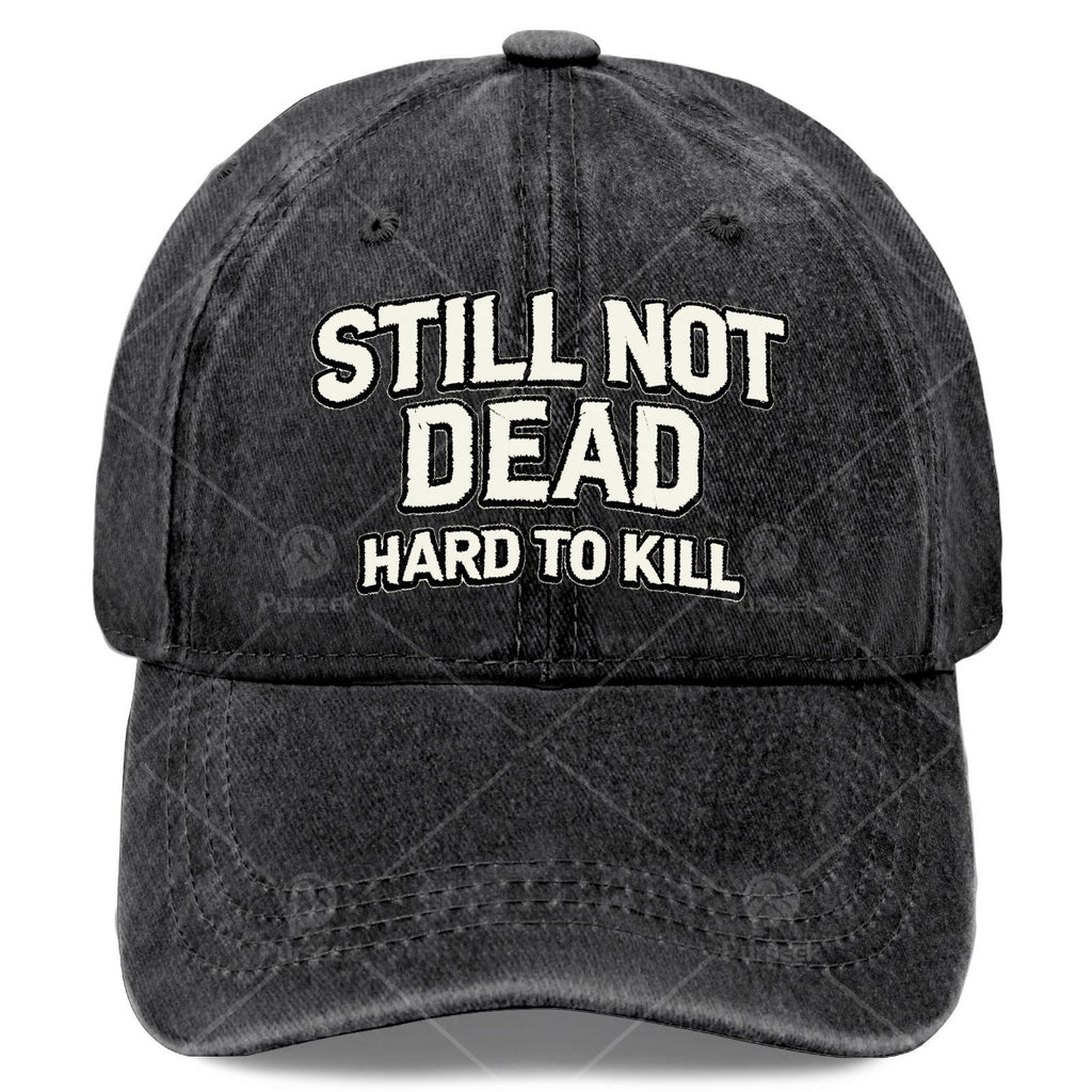Still Not Dead Retro Baseball Cap for & - Vintage Washed Distressed Unisex Hat with Full-Body Iconic Print, Suitable for Christmas, Games, 4th of Events - Lightweight Round Cap