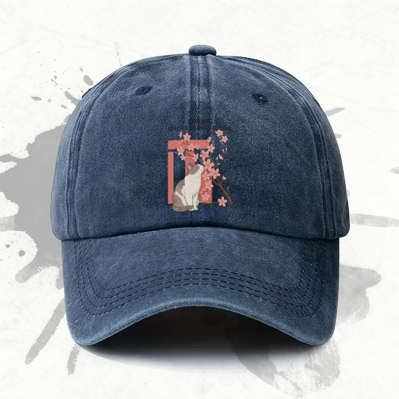 1pc, Adjustable Baseball Cap with Cute Cat Design, Lightweight Printed Craft Women'S Hat, Men'S Trendy Cap with Cat Pattern, Ideal Gift for Weddings, Parties, Birthdays