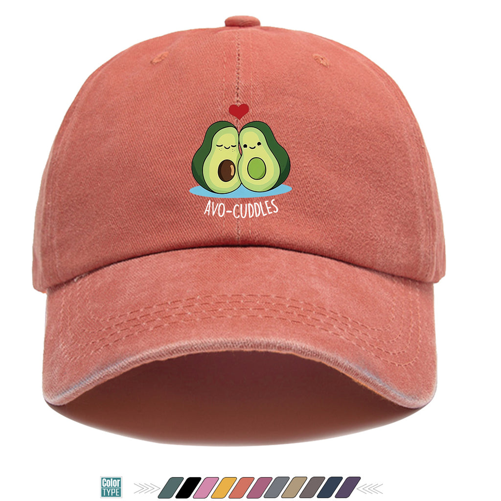 1pc Avocado Couple Print Baseball Cap Cute Cartoon Design Sun Hat Fashion Fresh Unisex Adjustable Size Duckbill Cap Suitable for Outdoor Picnic, Shopping, Dating, Travel