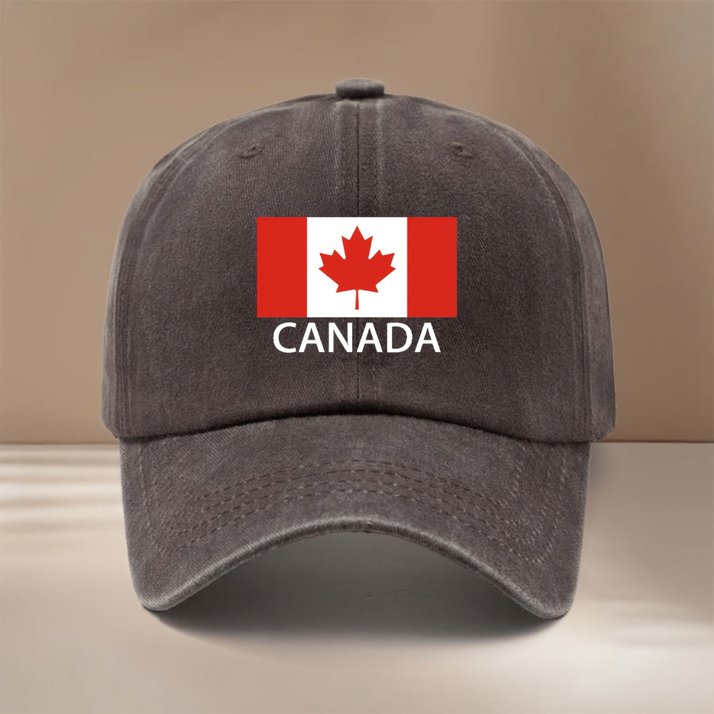 A Baseball Cap Featuring a Canada Pattern, Perfect for Vacations, Gatherings, And Camping. This Hip-Hop Style Hat Is Easy Yet Textured, with a Comfortable And Lightweight Design. It Has a Six-Panel Structure Suitable for Both Men And Women