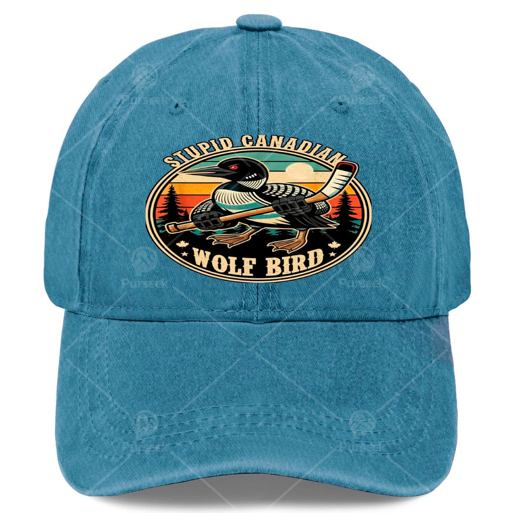 Retro Canadian Wolf Bird Heated Hookey Loon Baseball for Everyone