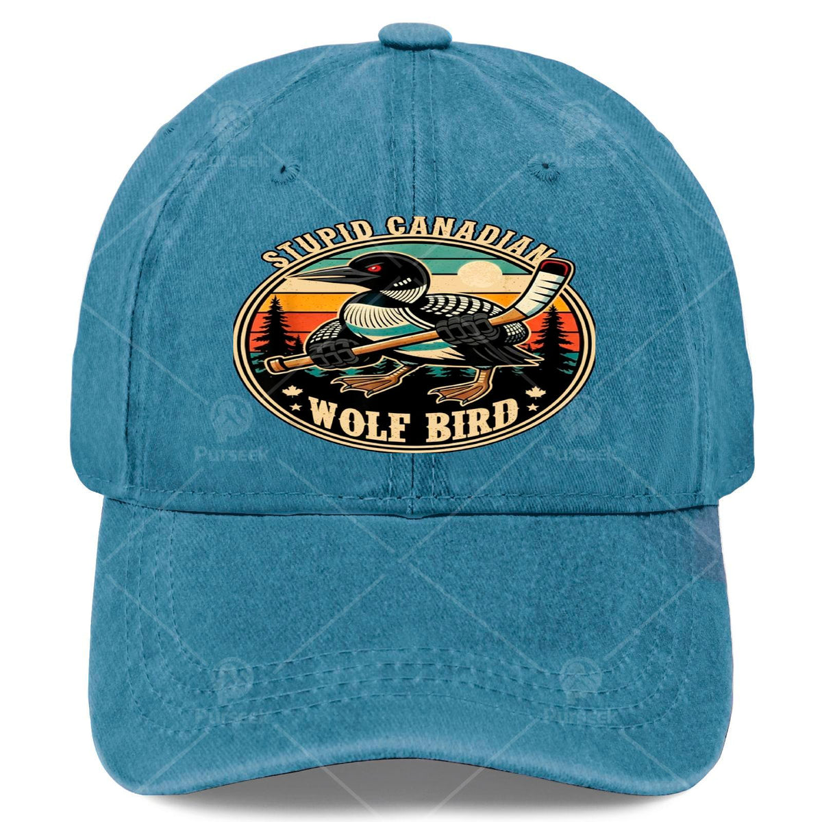 Retro Canadian Wolf Bird Heated Hookey Loon Baseball for Everyone