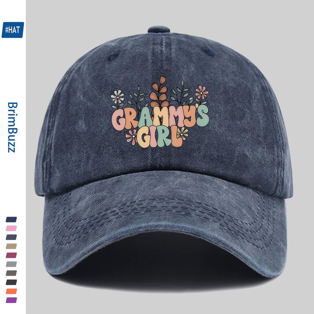 A Floral Letter GRAMMYS Printed Baseball Cap, Designed for Home and Leisure Decoration, a Sun Hat That Is Comfortable and Lightweight, Available in Multiple Colors, with Adjustable Buckle, Suitable as a Commuter Dad Hat, Vintage Accessory, Exquisite