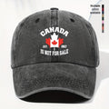 Unisex Canadian CANADA Maple Leaf Print Washed Vintage Baseball Cap, Fashionable Sun Outdoor Hat for Men and Women, Adjustable Trucker Hat Suitable for All Seasons and Daily Wear