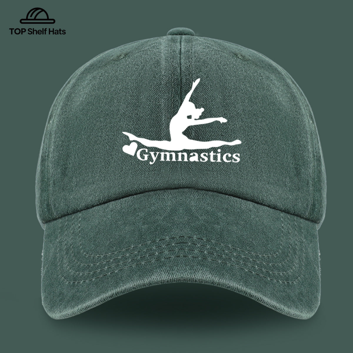 1pc "Gymnastics" Printed Baseball Cap with Gymnastics Pattern Design, Lightweight, Comfortable, and Breathable. Adjustable Size, Perfect Valentine's Day Gift for Partners. Casual Wear Accessory for Men and Women, Ideal for Outdoor Activities. Sun Hat