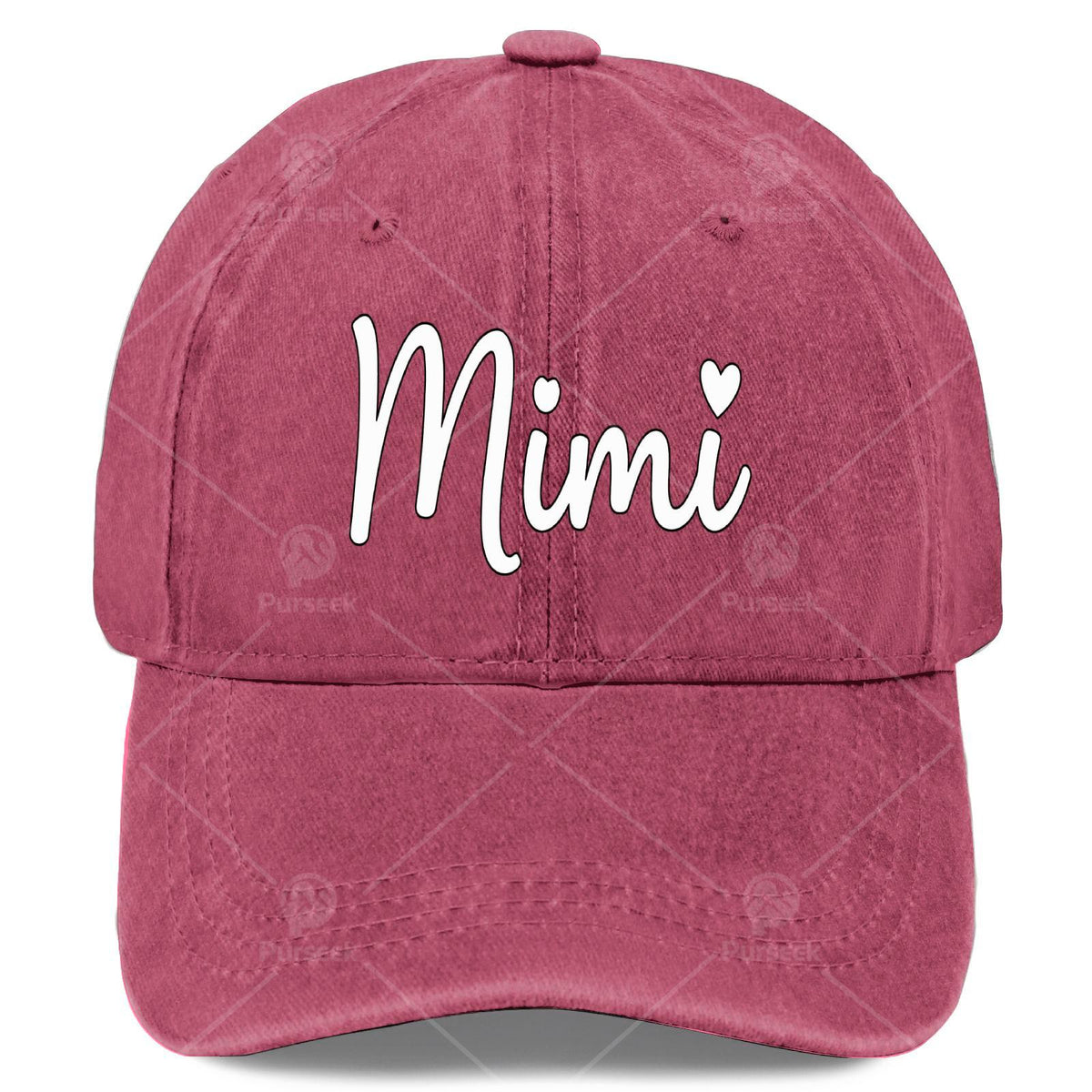 Grandparent Mimi Baseball Hat Unisex Low Profile Washed Distressed Cap