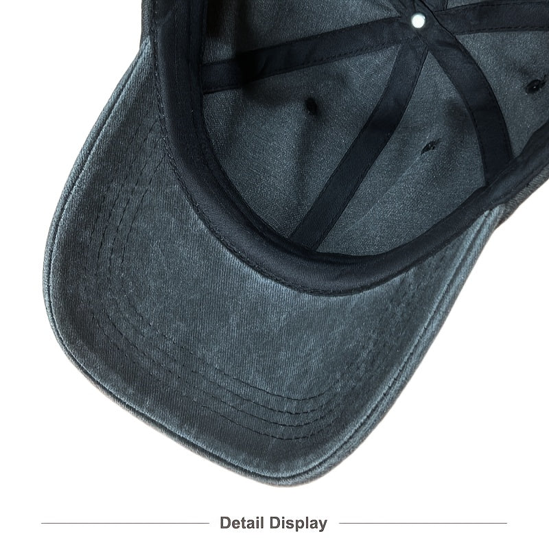 [Unisex] Retro 1968 Baseball Cap - Adjustable 6-Panel Lightweight Design, 2D Flat Print with Vintage Wash, Unisex Full Size Fits Everyone, 1966 Print with a 60S Motif