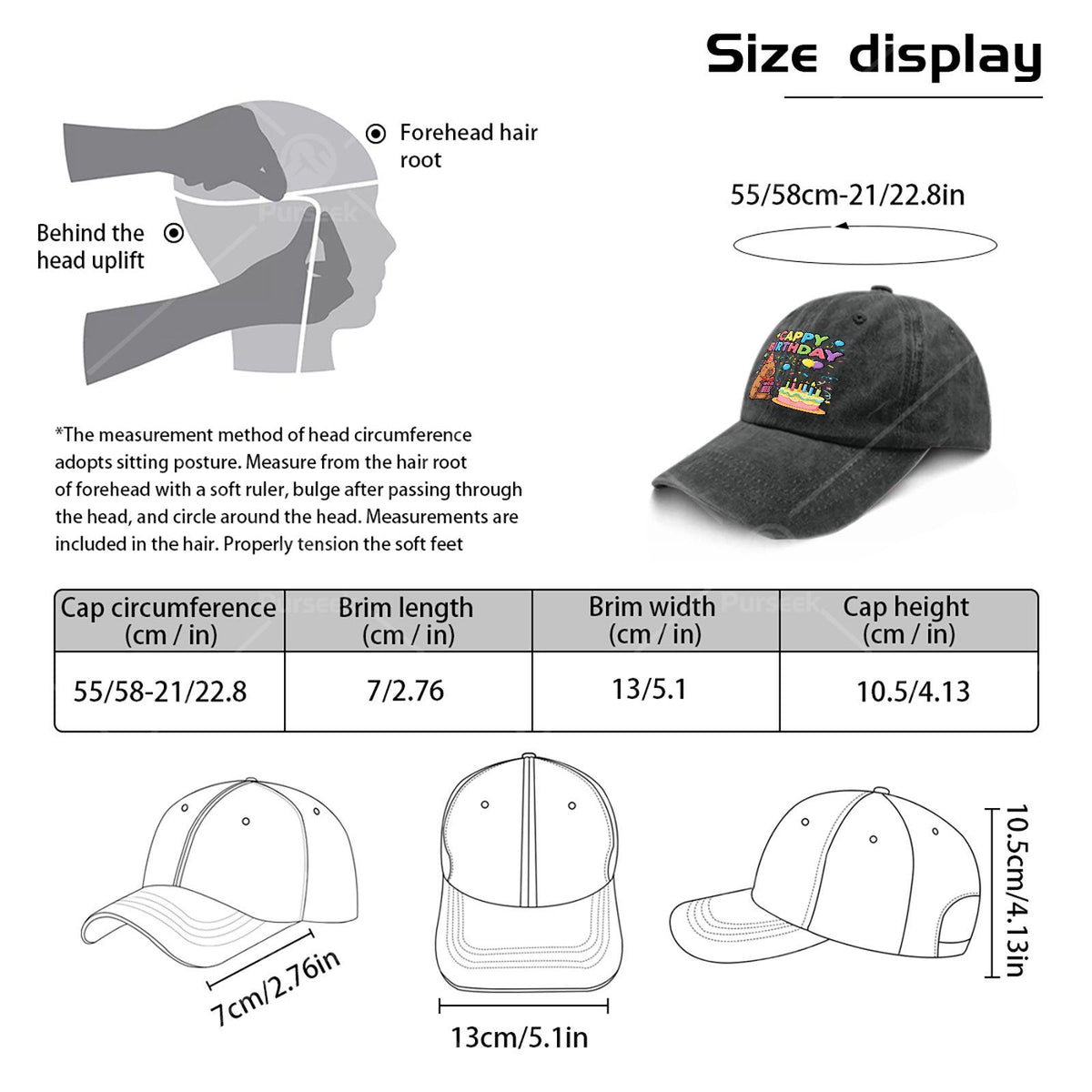 Capybarass Loverses Cappy Birthday Girl Boys Happy Birthday Partys Baseball Hat