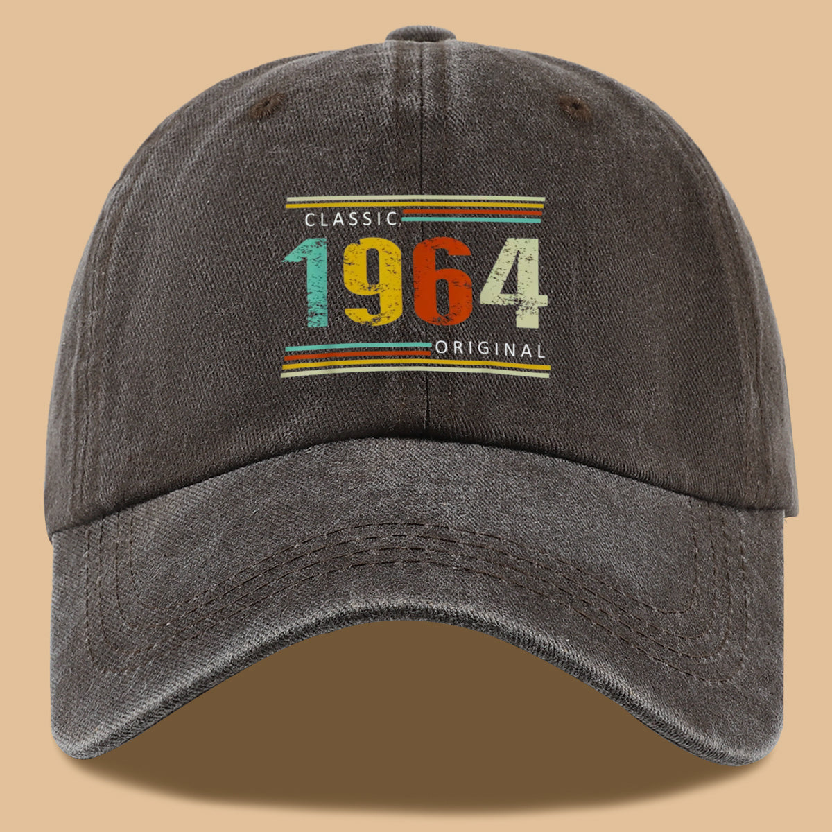 1pc 1964 Original Vintage Print Baseball Cap Suitable for Men & Women, Adjustable Duckbill Hat with Retro, Unisex Outdoor Sun Hat for Sports, Travel, Parties, Camping - Nostalgic, Holidays, Streetwear Fashion