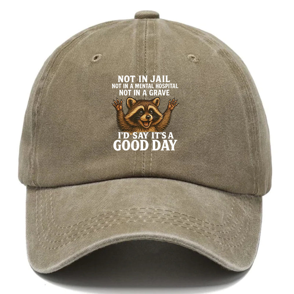 Animal-themed Hat | 1, Women's Hat, Men's Outdoor Hat, "It's a Good Day" Hat, Dad Hat, Breathable Baseball Cap, Adjustable Style Hat, Suitable for All Occasions, Curved Brim Design, Outdoor Style Hat, All-season Style