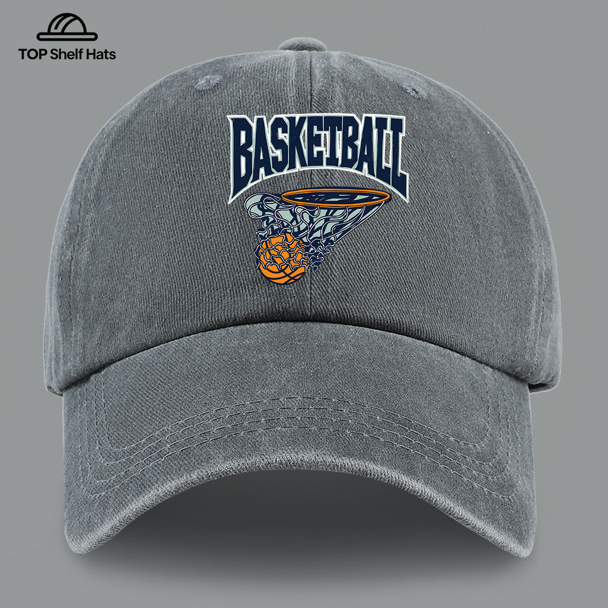 1pc American Retro Basketball Pattern Design Printed Baseball Cap, Lightweight Comfortable Breathable Adjustable Size, Black PAPA Truck Driver Retro Dad Hat, Mom Beach Vacation Sun Hat, Youth Couple Outdoor Skate Hat