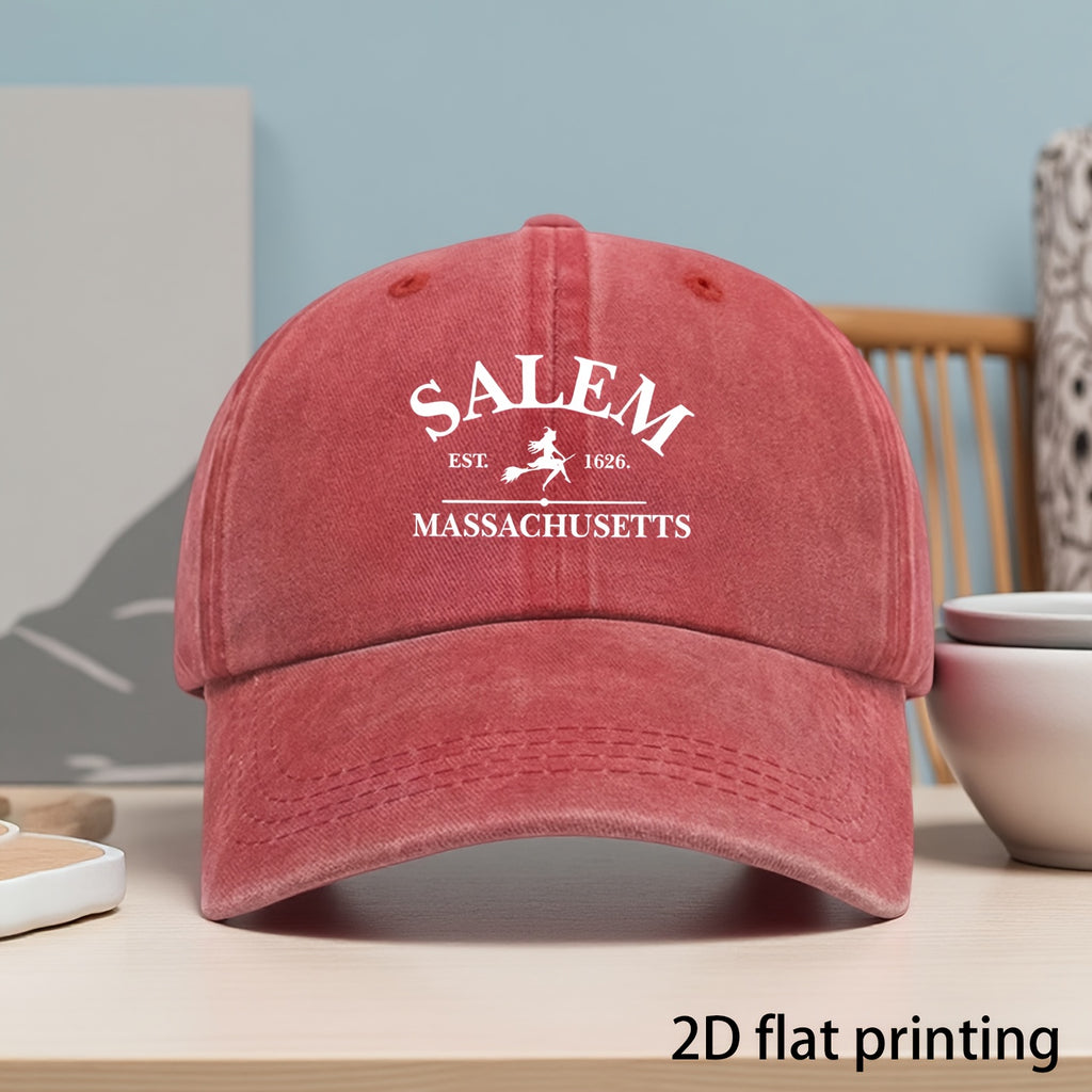 Retro Baseball Cap, Adjustable Hat, Ideal for Outdoor Activities, Halloween Print Pattern, Unisex Outdoor Baseball Cap, Best Choice for a Gift, Outdoor Camping Travel Hat Truck Driver Baseball Cap