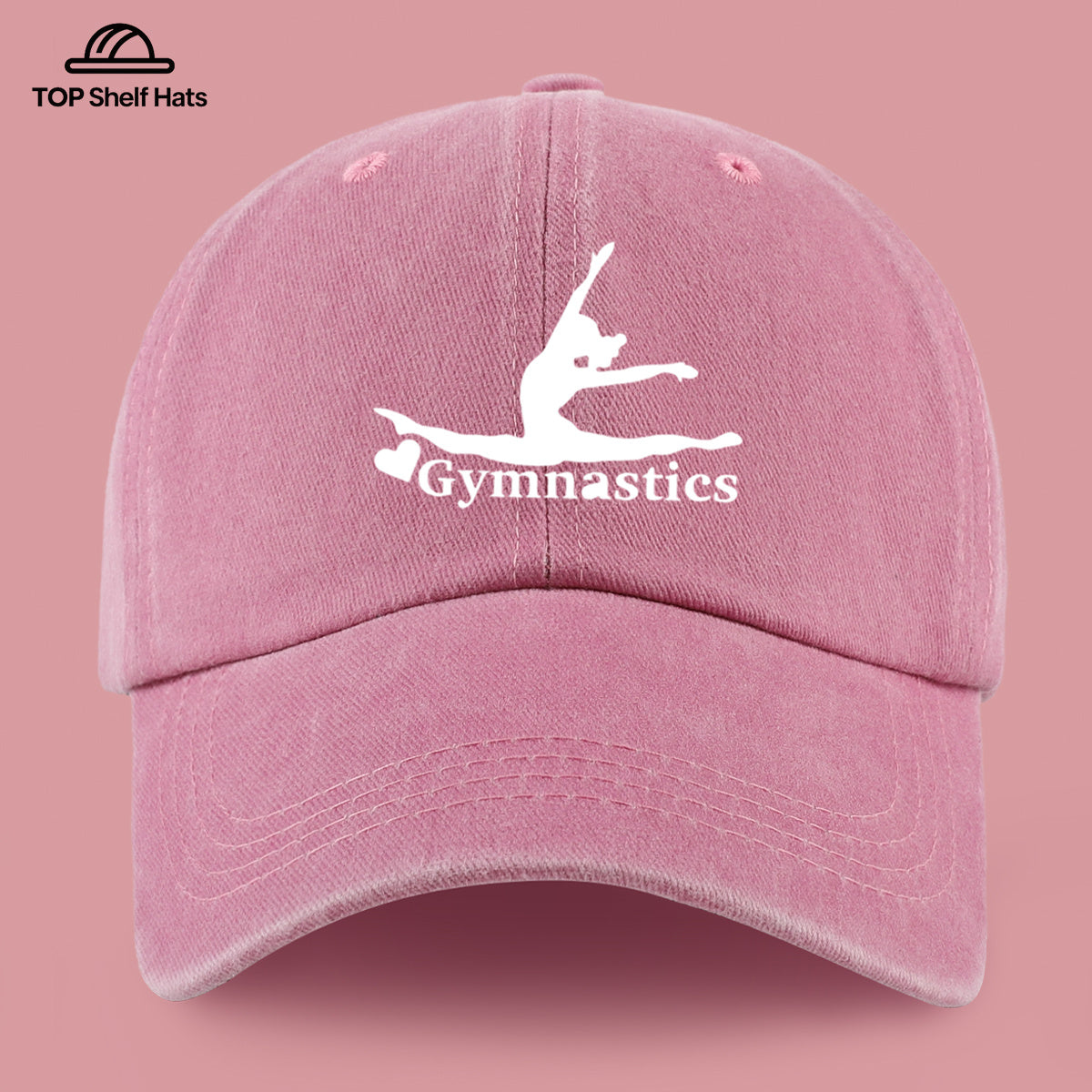 1pc "Gymnastics" Printed Baseball Cap with Gymnastics Pattern Design, Lightweight, Comfortable, and Breathable. Adjustable Size, Perfect Valentine's Day Gift for Partners. Casual Wear Accessory for Men and Women, Ideal for Outdoor Activities. Sun Hat