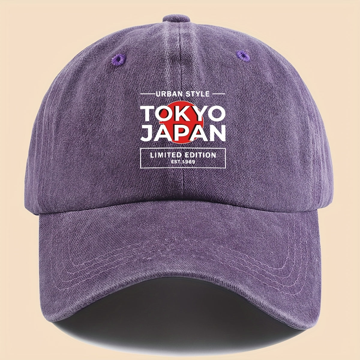 1pc Tokyo Japan City Style Printed Baseball Cap Unisex Printed Design Solid Color Easy Retro Curved Brim Dad Hat Adjustable Size Four Seasons Sun Hat Suitable for Cycling, Fishing, Hunting Teen Couple Skateboard Hat Ideal Gift for Birthday Festival