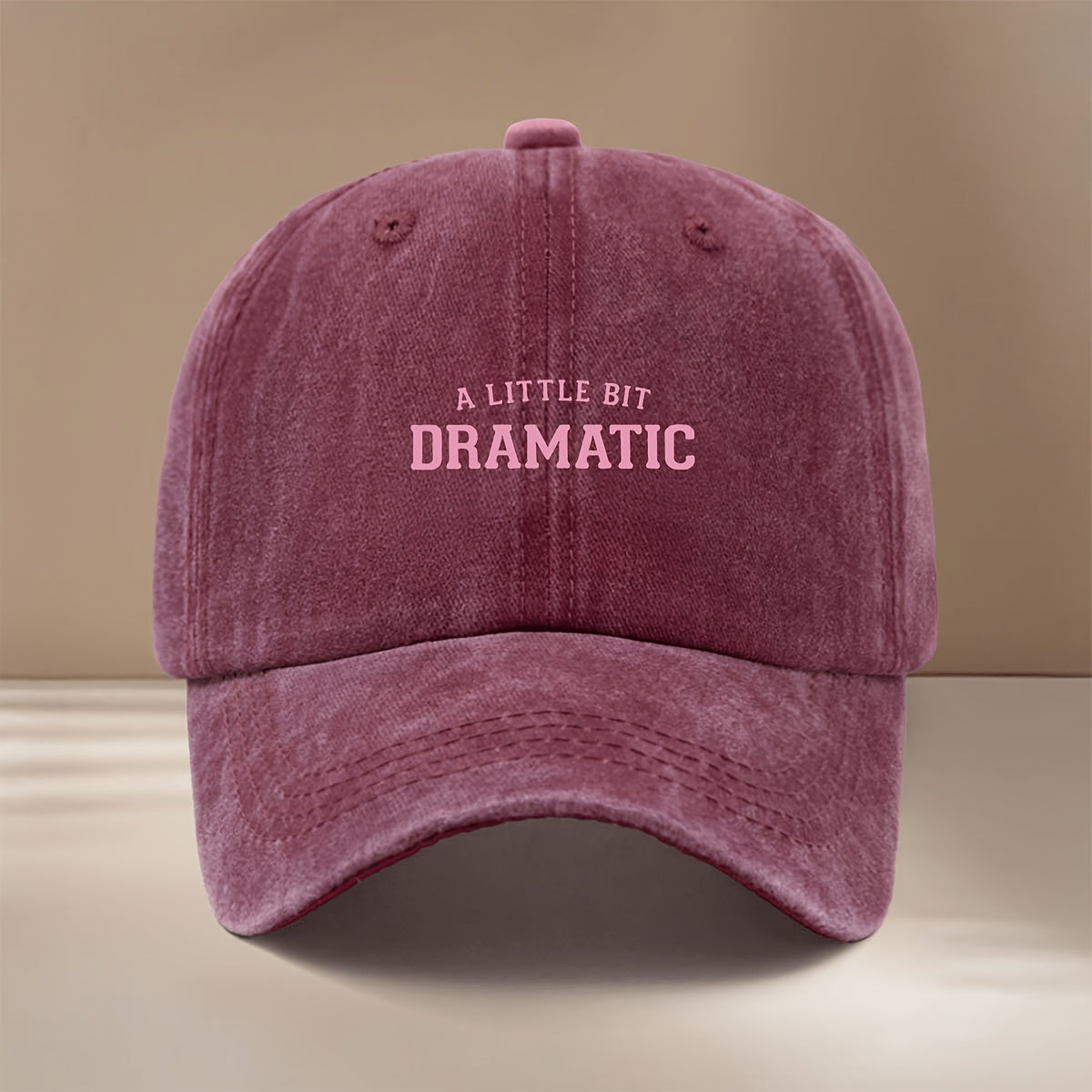 This Is a "A LITTLE BIT DRAMATIC" Printed Baseball Cap. It's a Fashionable, Lightweight, and Adjustable Six-panel Hat Suitable for Both Men and Women. This  and Comfortable Snapback Cap Is Perfect for Outdoor Sports, Dinners, Camping, and Trendy