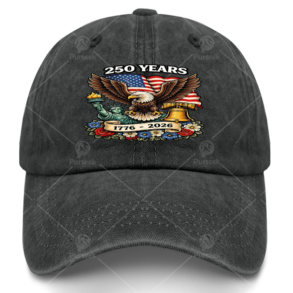 Retro 250 Years of 1776-2026 Baseball - Full-Body Bald Eagle Print Suitable for 250th Birthday, 4th of, Christmas, Games, Lightweight Round for History Celebration