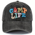 Men And Women Camping Additions, Fun Camping Hats, Adjustable Happy Camping Life Decorative Baseball Caps, Hiking And Camping Gifts for Parents, Grandparents, And Friends