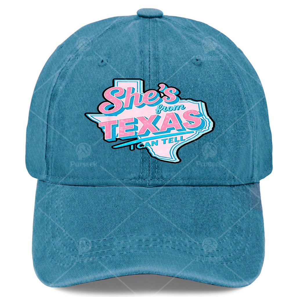 I Can Tell She'S a Texas Girl by Her Retro Vintage Baseball