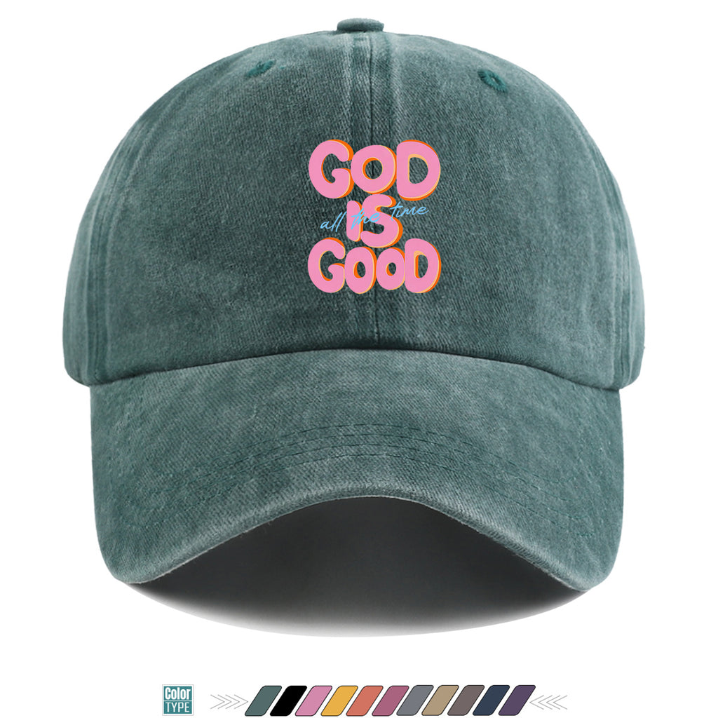 1pc "GOOD IS GOOD" English Phrase Art Print Baseball Cap, Trendy Fashion Letter Design Duckbill Hat, Unisex Adjustable Sun Hat, Street Casual Versatile Sun Cap, Suitable for Daily Outings, Travel Vacation, Outdoor Sports, Friends Gathering