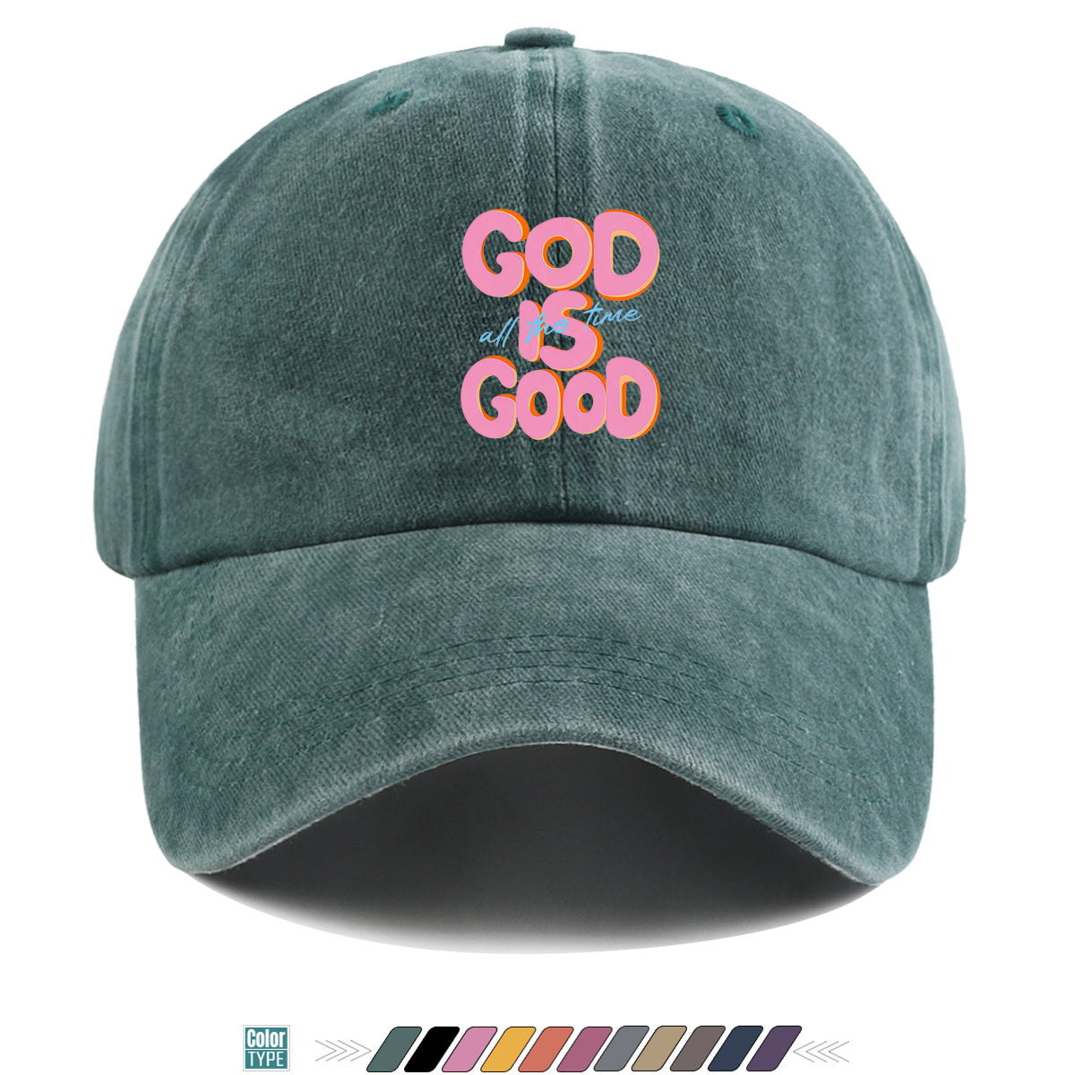 1pc "GOOD IS GOOD" English Phrase Art Print Baseball Cap, Trendy Fashion Letter Design Duckbill Hat, Unisex Adjustable Sun Hat, Street Casual Versatile Sun Cap, Suitable for Daily Outings, Travel Vacation, Outdoor Sports, Friends Gathering