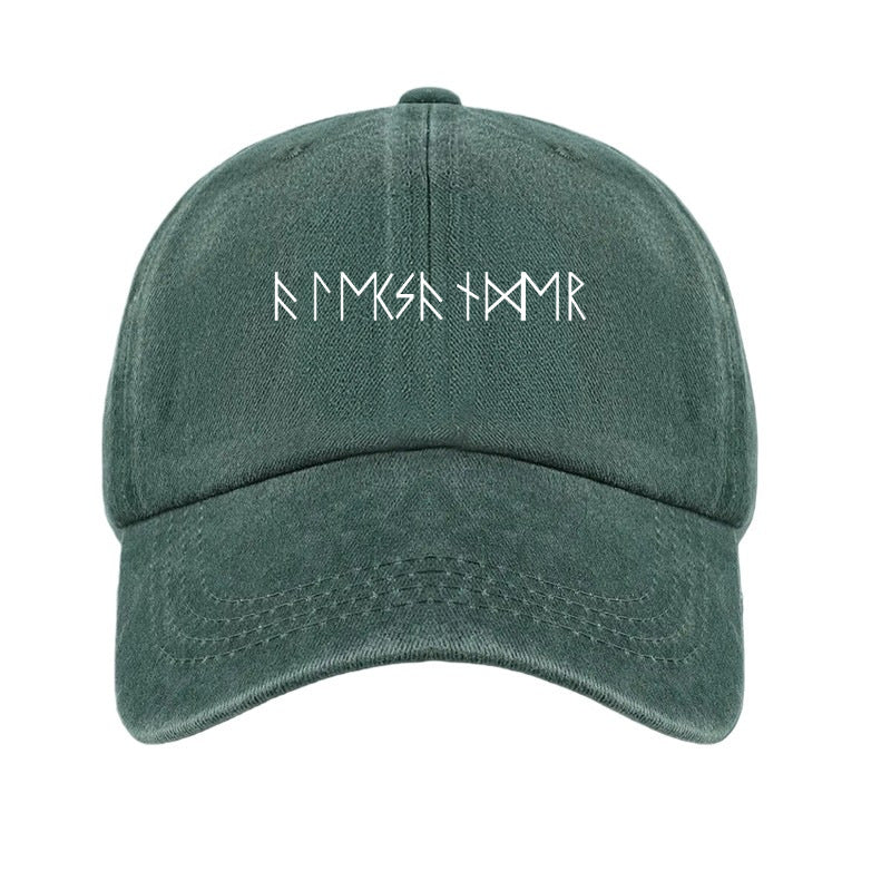 Distressed Printed Baseball Cap Adult Hot Selling Trendy Printed Vintage Distressed All-Match Men Women Water Wash Baseball Cap Outdoor Sunshade Cap