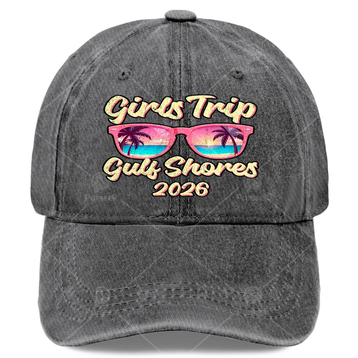 Beach Glasses Weekend Girls Trip 2026 Gulfs Shores Baseball Hat Unisex